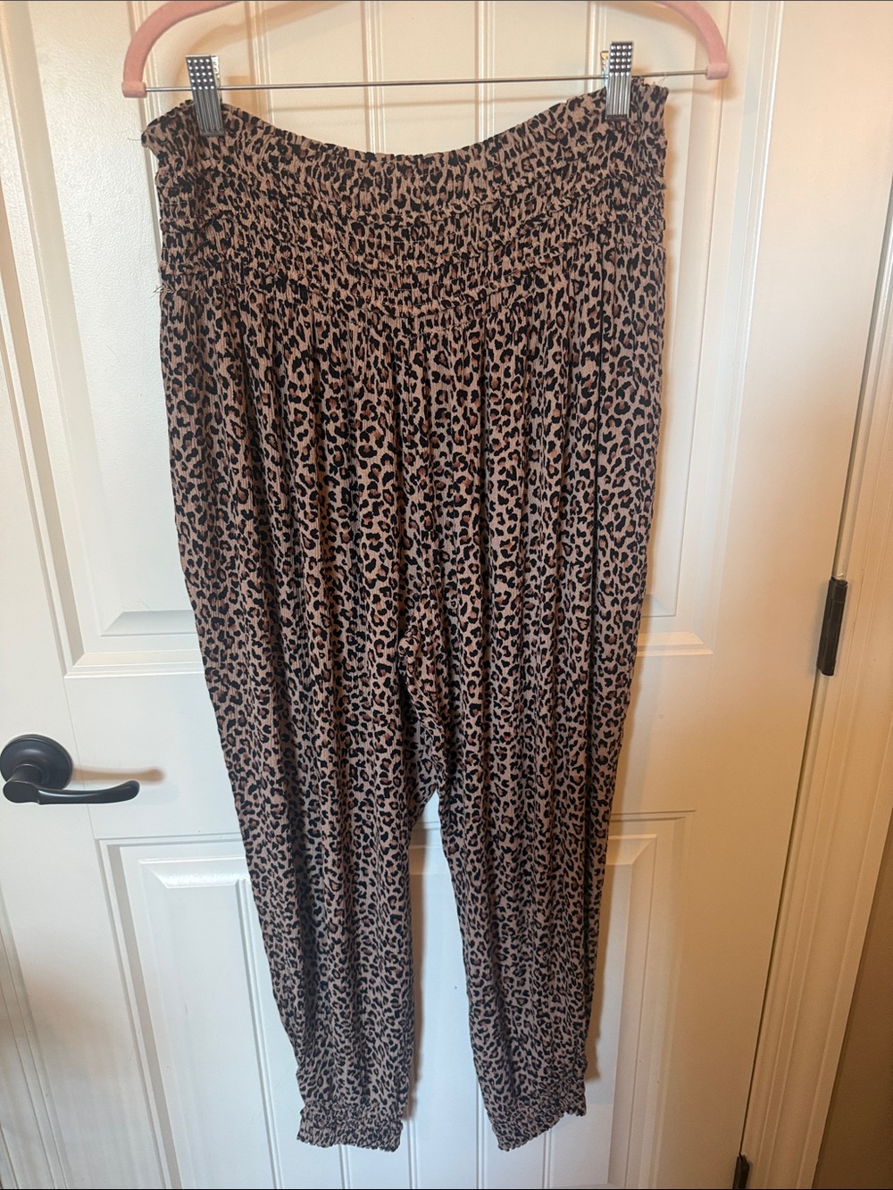 ODDY Brown Leopard Print Joggers